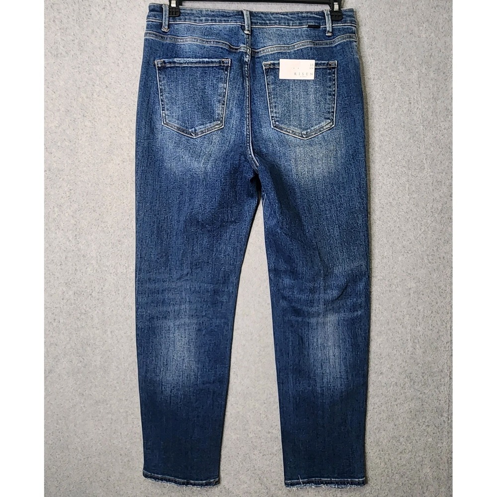 RISEN High Rise Relaxed Fit Skinny Jeans 28" Inseam Womens Size 15/32 NEW - Picture 2 of 12